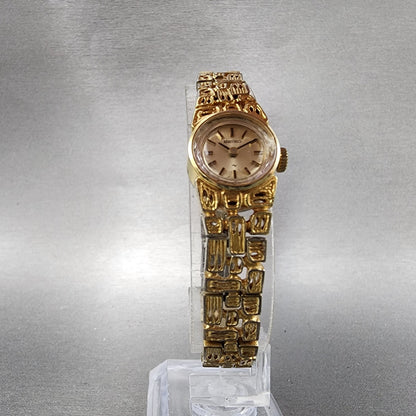 Seiko Watch Women 16mm Silver Dial Gold Tone Manual Round 110549 Runs5