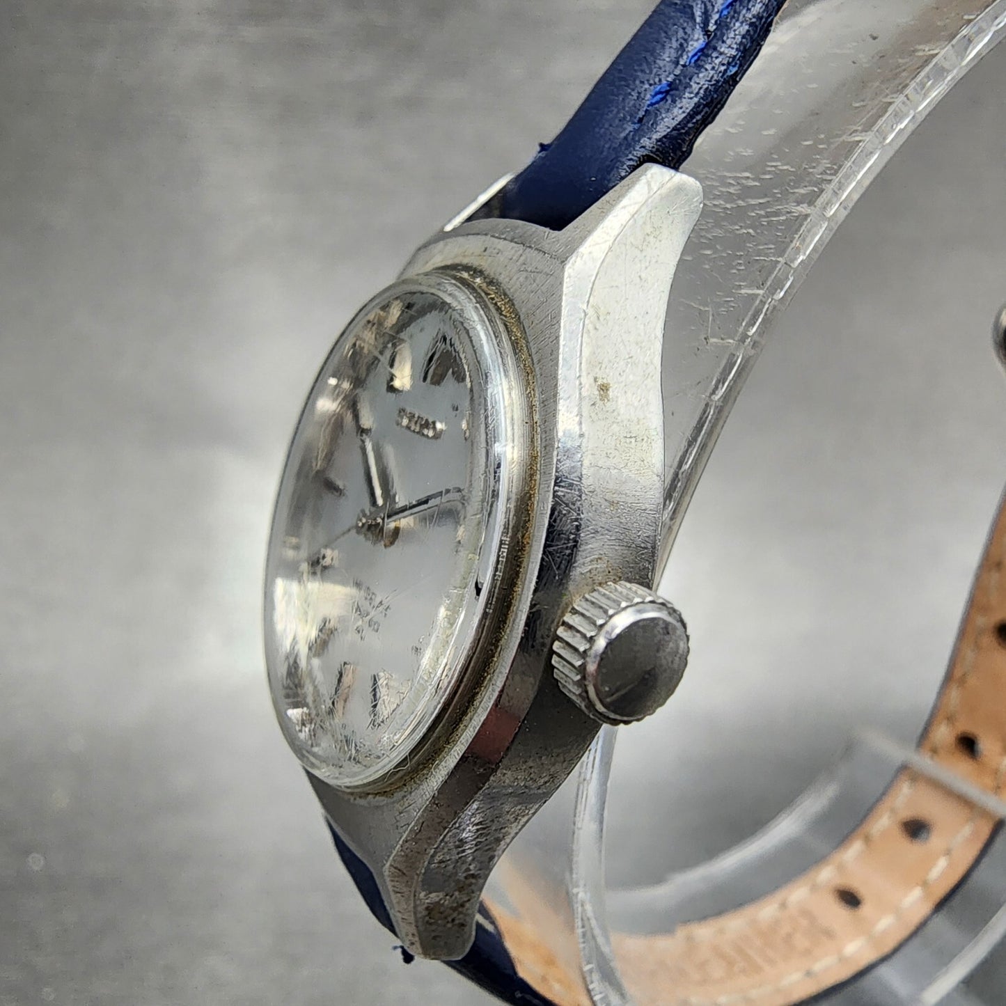 Seiko Watch Women 24mm Silver Dial Steel Round Manual Wind Runs 19440011 VTG2