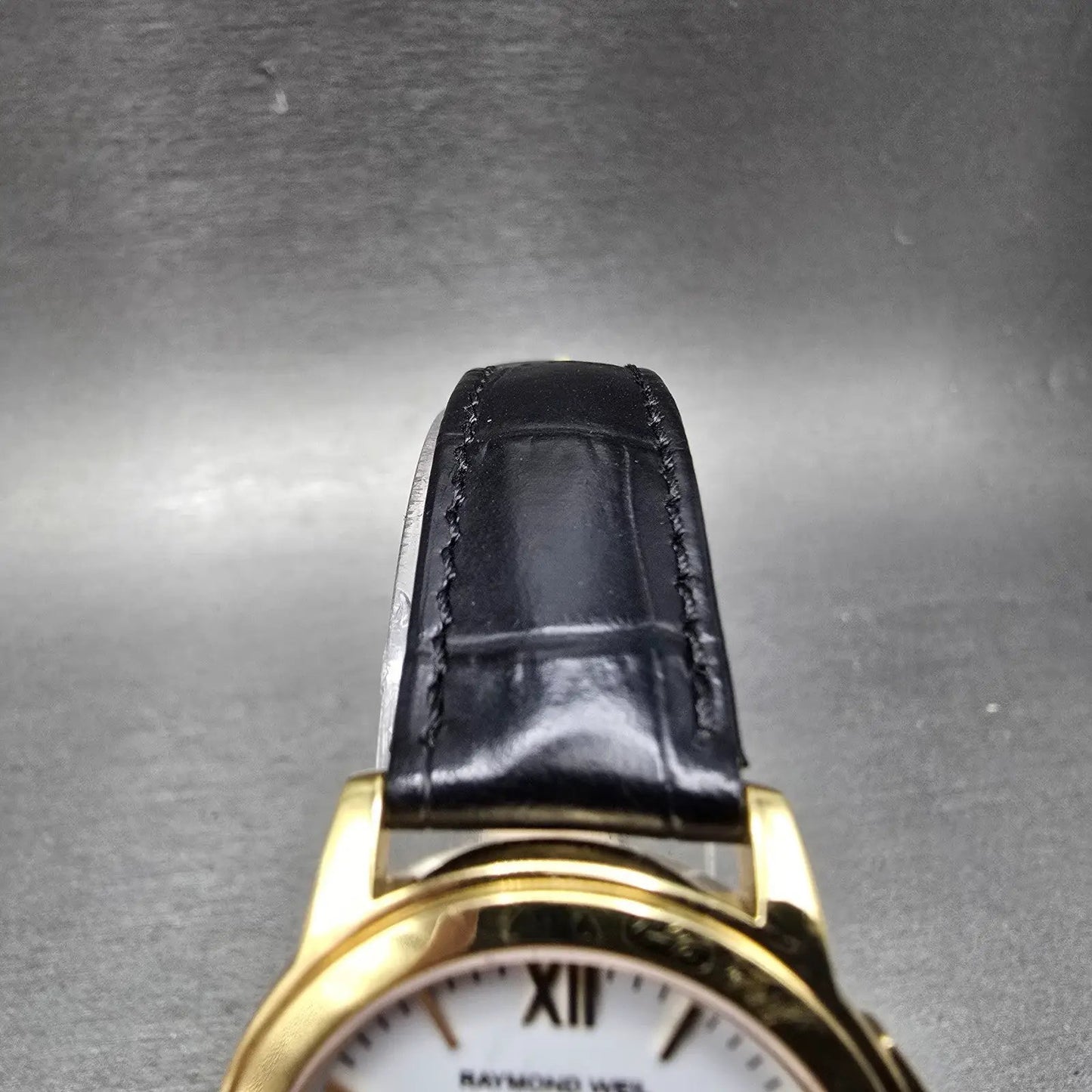 Raymond Weil Watch Women 27mm White Dial Gold Plated Date 5376 New Battery4