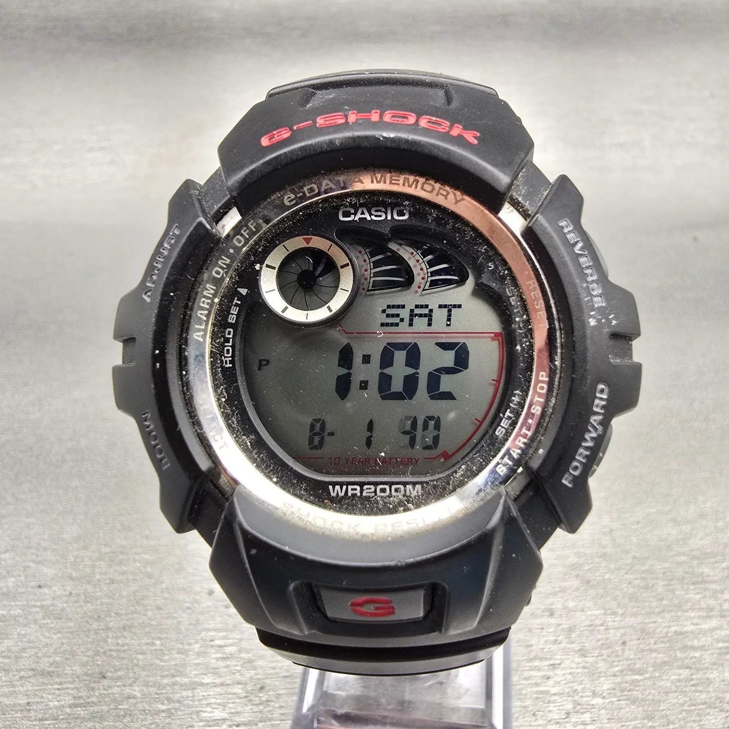 Casio G-Shock G-2900 Watch Men 46mm Black Dial Black Chrono Alarm New Battery0