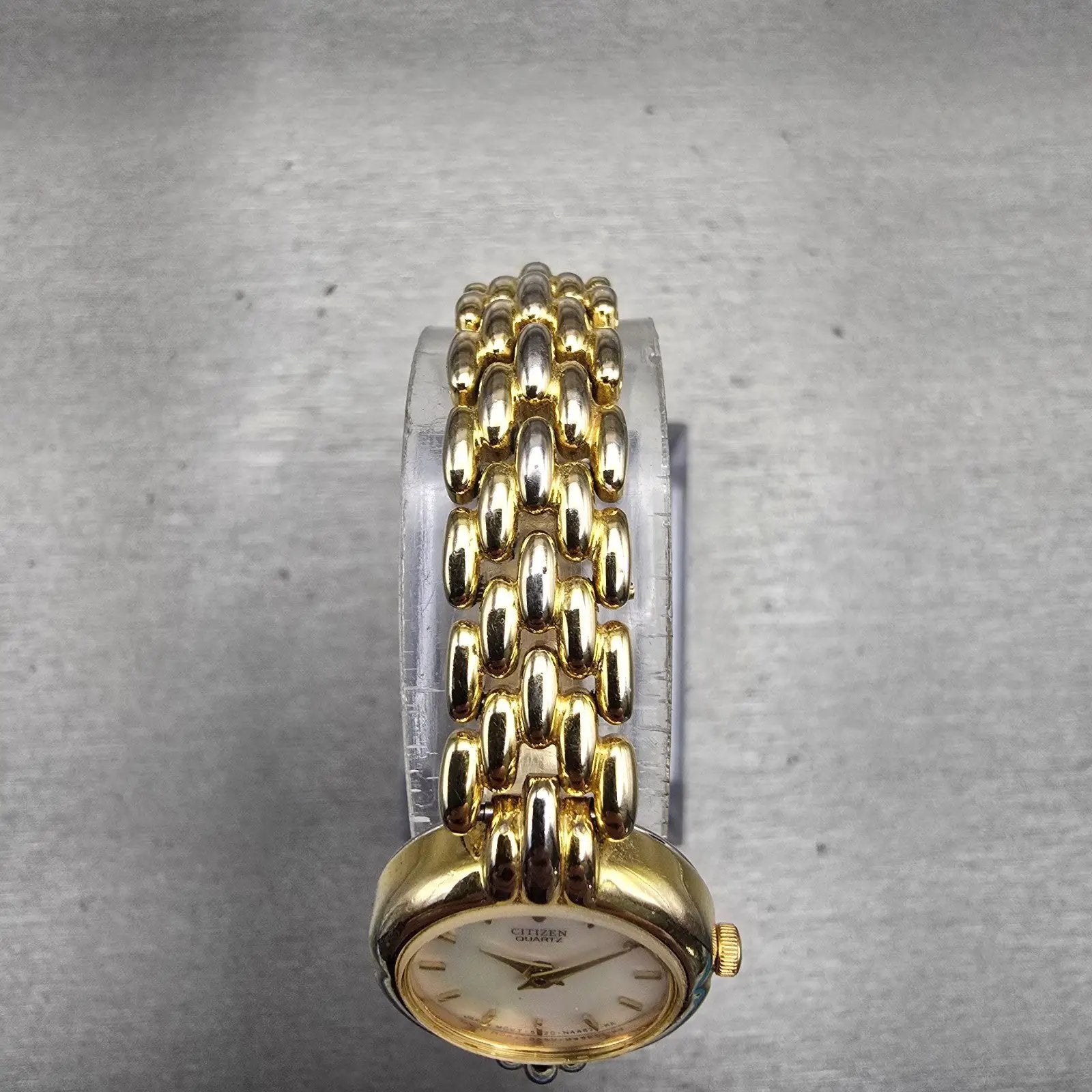 Citizen Watch Women 19mm MOP Dial Gold Tone Round 5920-S49577 New Battery VTG4