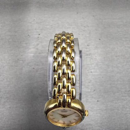 Citizen Watch Women 19mm MOP Dial Gold Tone Round 5920-S49577 New Battery VTG4
