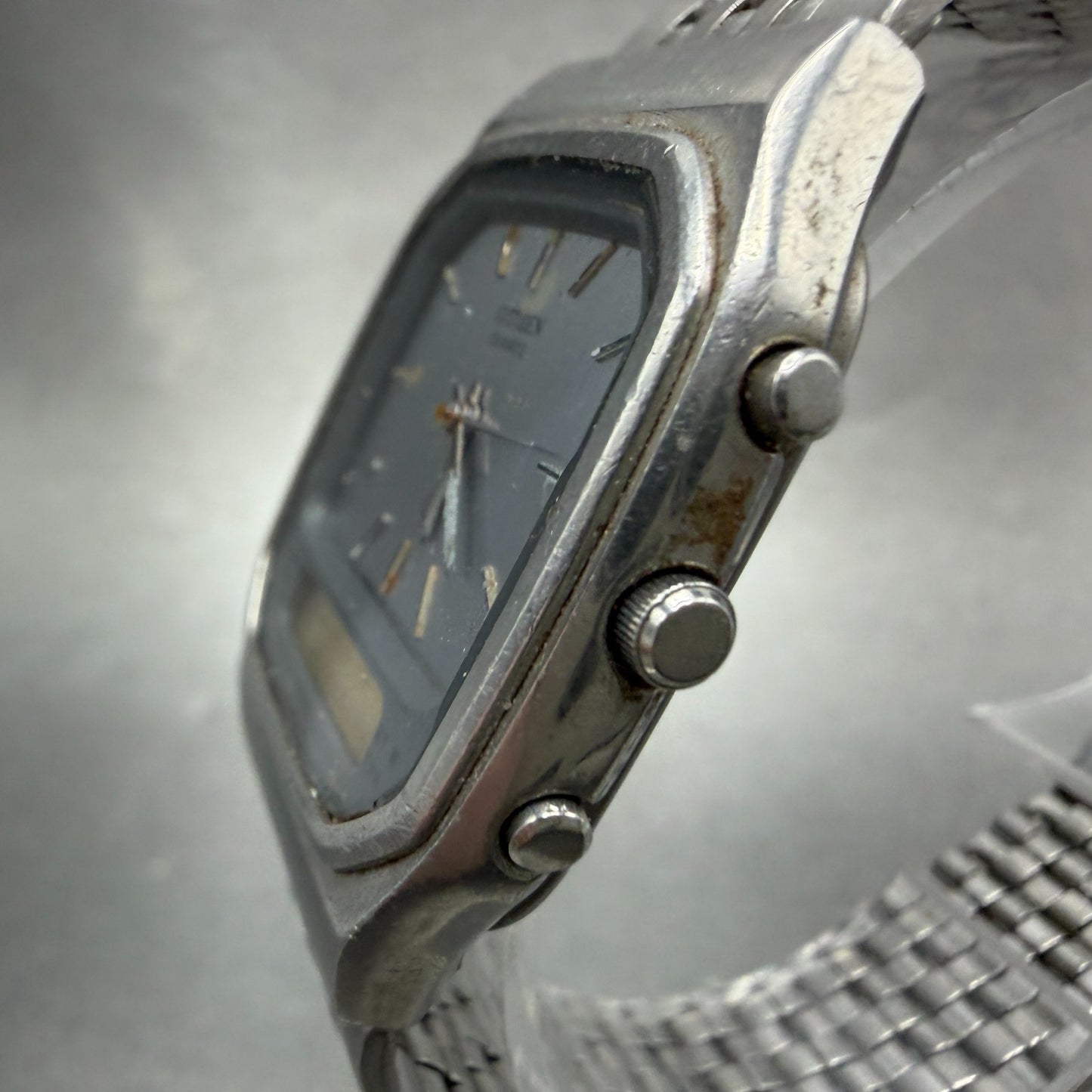 Citizen CQ Analgo Digital Watch Men 32mm Gray Dial Silver Tone 8950-084071 PARTS3