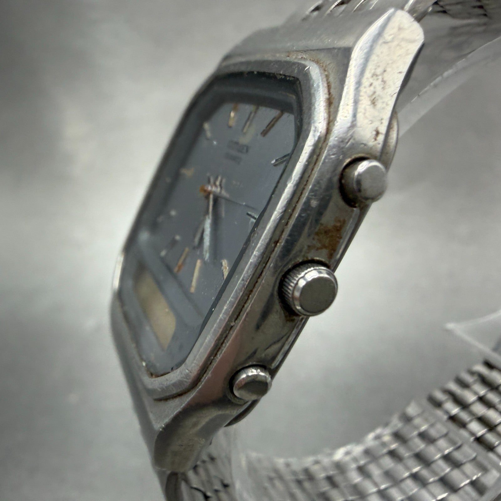 Citizen CQ Analgo Digital Watch Men 32mm Gray Dial Silver Tone 8950-084071 PARTS3