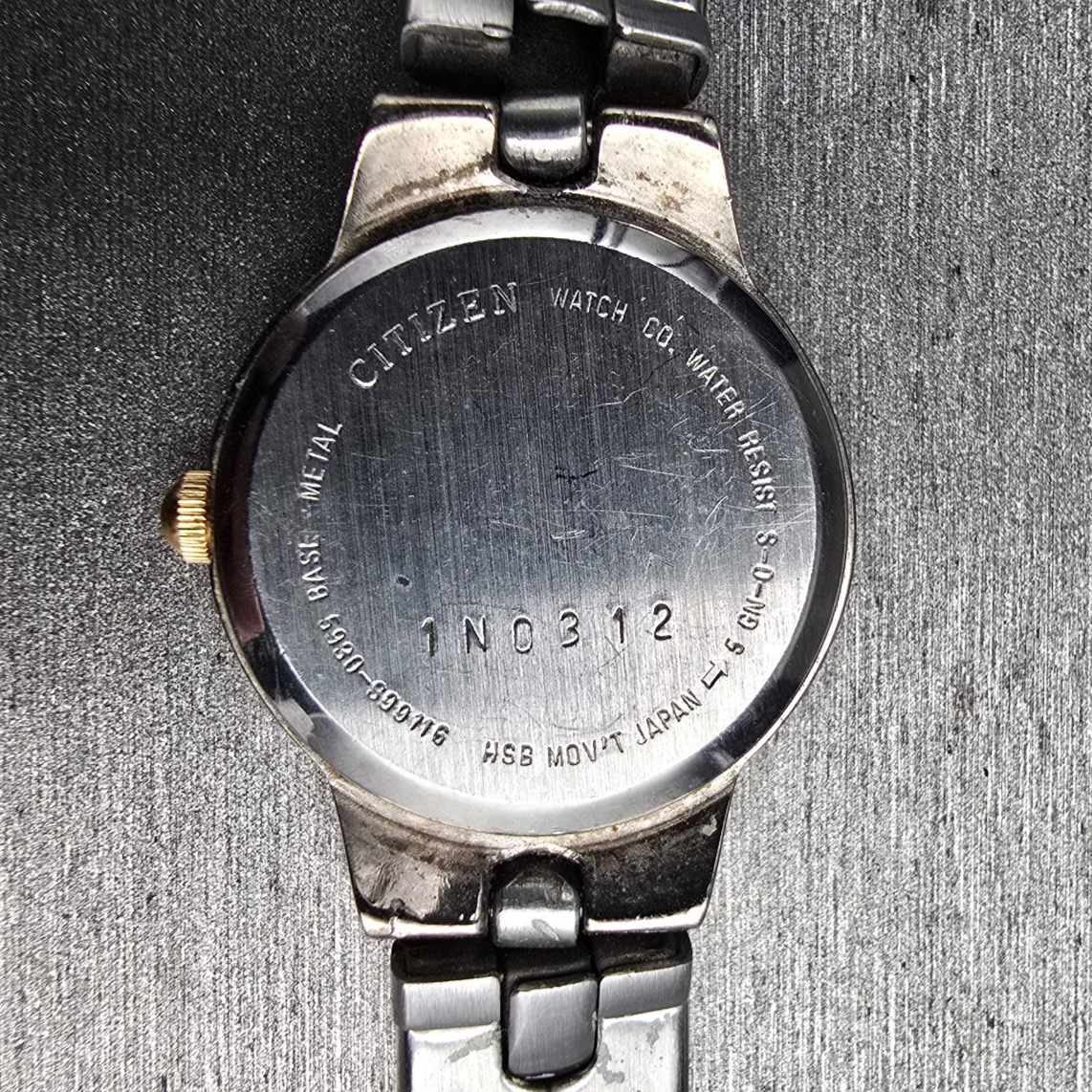Citizen Watch Women 21mm Silver Dial Two Tone Round 5930-S99116 New Battery VTG10