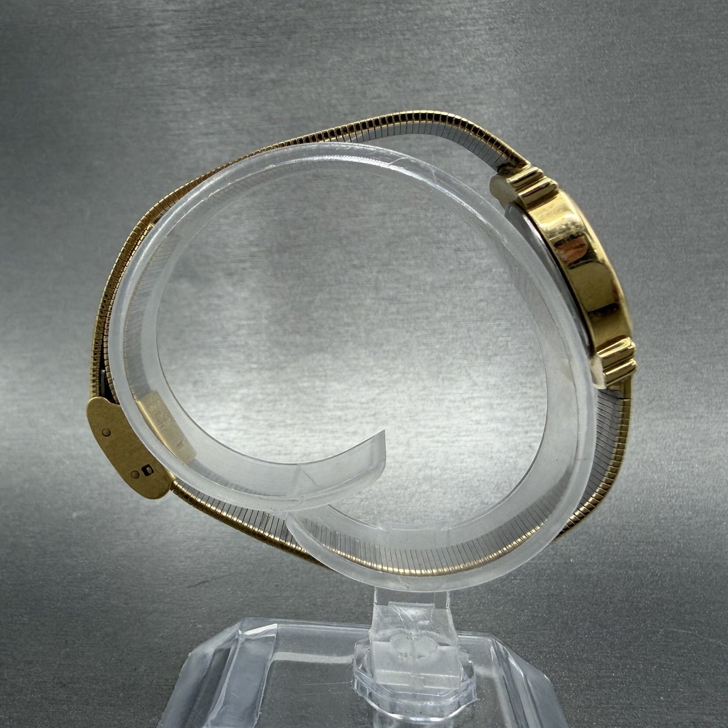 Elgin Watch Women 16mm Champagne Dial Gold Tone Oval Diamond Quartz New Batt ABC8