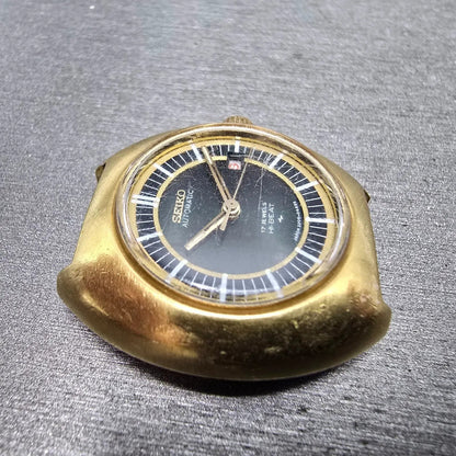 Seiko Automatic Watch Women 29mm Green Dial gold Tone Date 2205-0349 PARTS VTG4