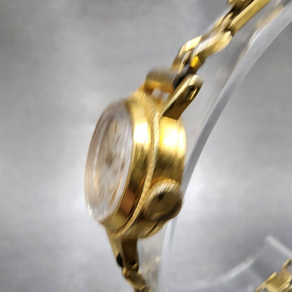 Seiko Angel Watch Women 20mm Cream Dial Gold Plated Manual Wind 10040090 Runs2