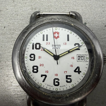 Victorinox Swiss Army Calvary Watch Men 37mm White Dial Black Tone PARTS ABCD2