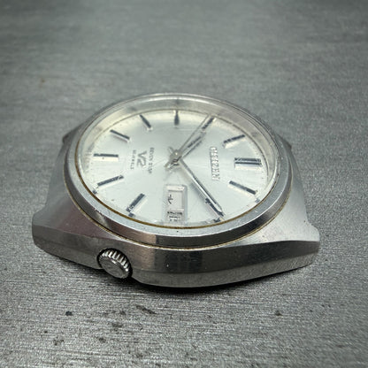 Citizen Seven Star V2 Watch Men 38mm Silver Dial Steel Daydate 4-770544 PARTS6