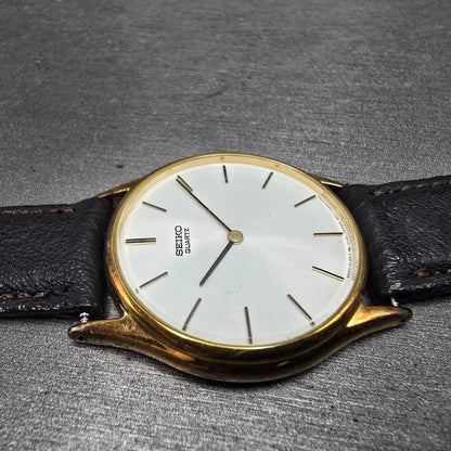 Seiko Watch Men 32mm White Dial Gold Tone Round 8620-0019 PARTS Vintage6