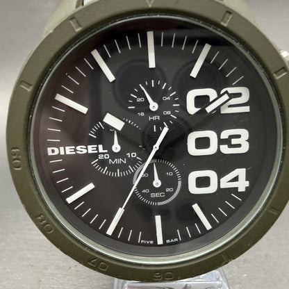 Diesel Franchise Chronograph Watch Men Black Dial Green Tone Round DZ4251 NewBat1