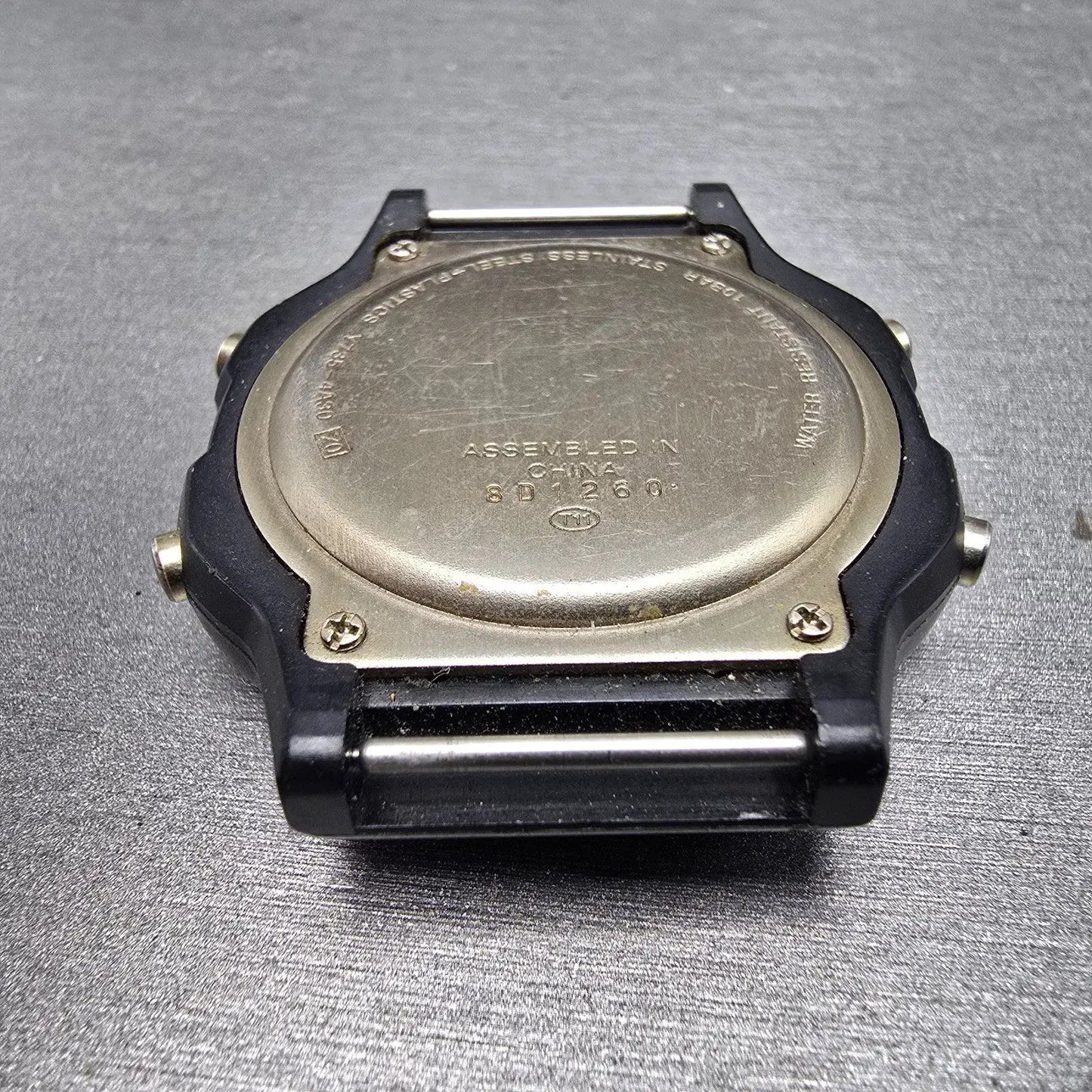 Seiko Alba Watch Men 40mm Black Digital Alarm Chronograph Y735-4A30 New Battery8