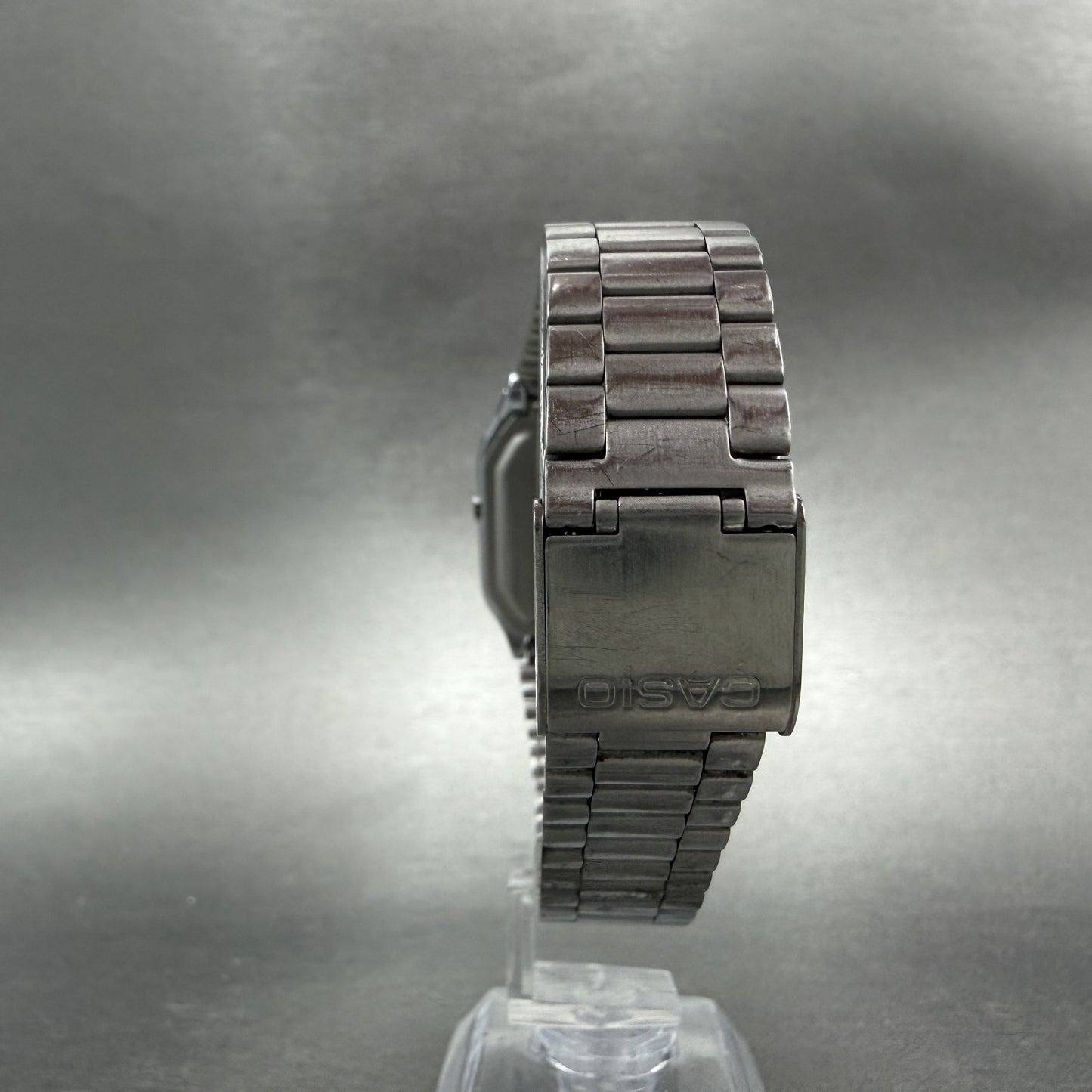 Casio AQ-230 Watch Men 30mm White Dial Silver Tone Alarm Chrono New Battery ABC8