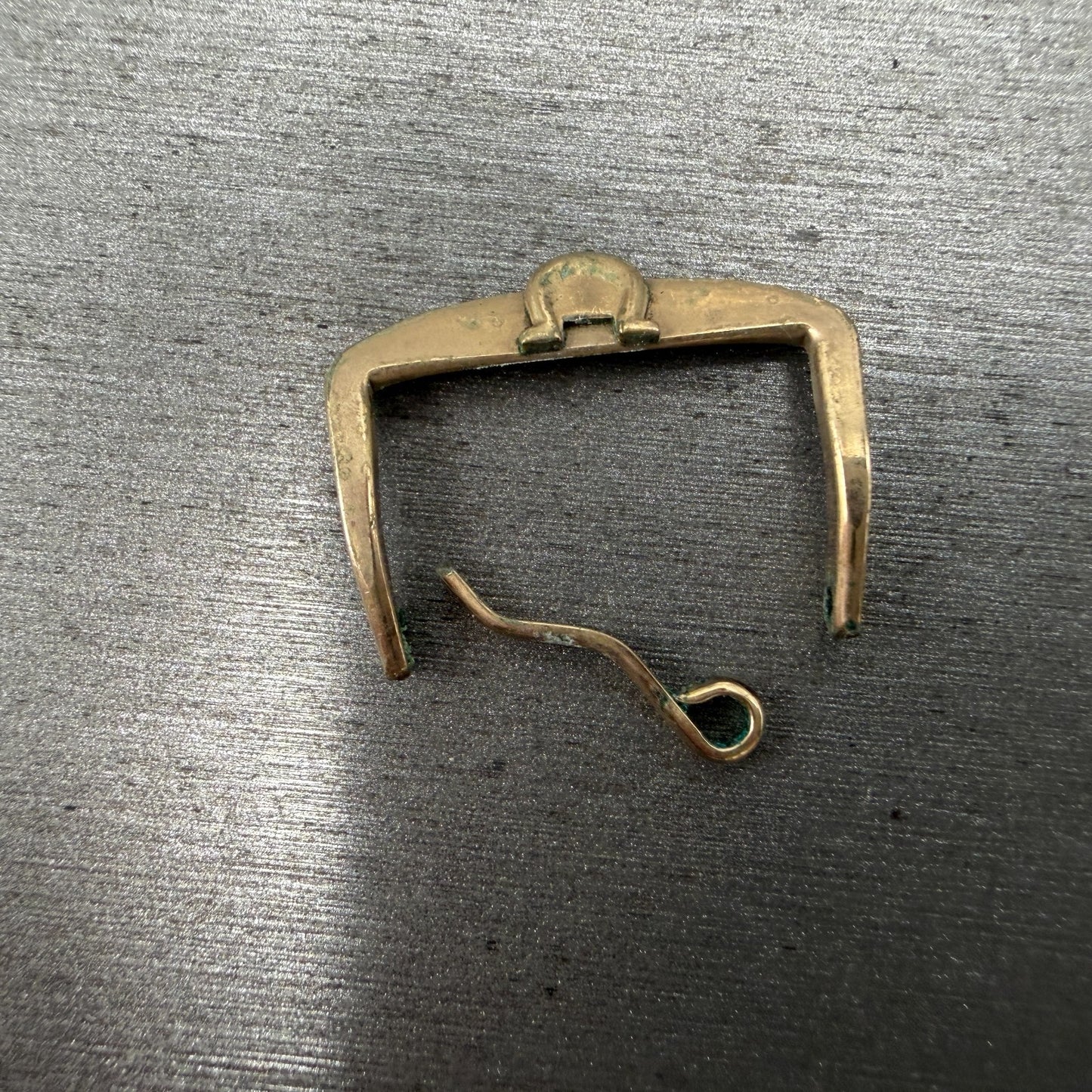 Omega Watch Buckle 16mm Gold Tone Vintage Mens0