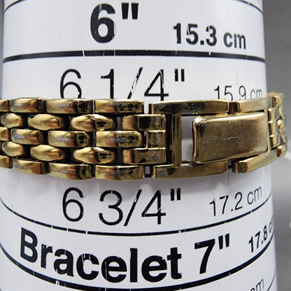 Seiko Tank Watch Women 13mm Silver Tone Gold Tone Rectangle 2e206859 NewBattery10