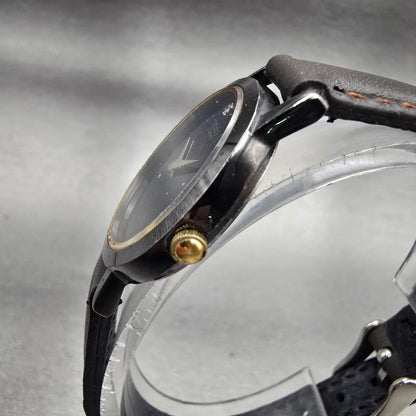 Seiko Watch Women 25mm Black Dial Black Tone Round 1N00-0C99 New Battery Vintage2