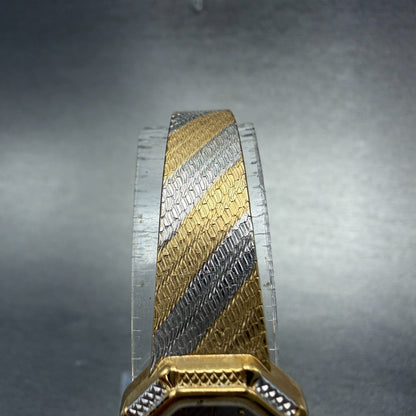 Oris Versailles Watch Women 17mm Silver Dial Two Tone Octagon 7138 New Battery5