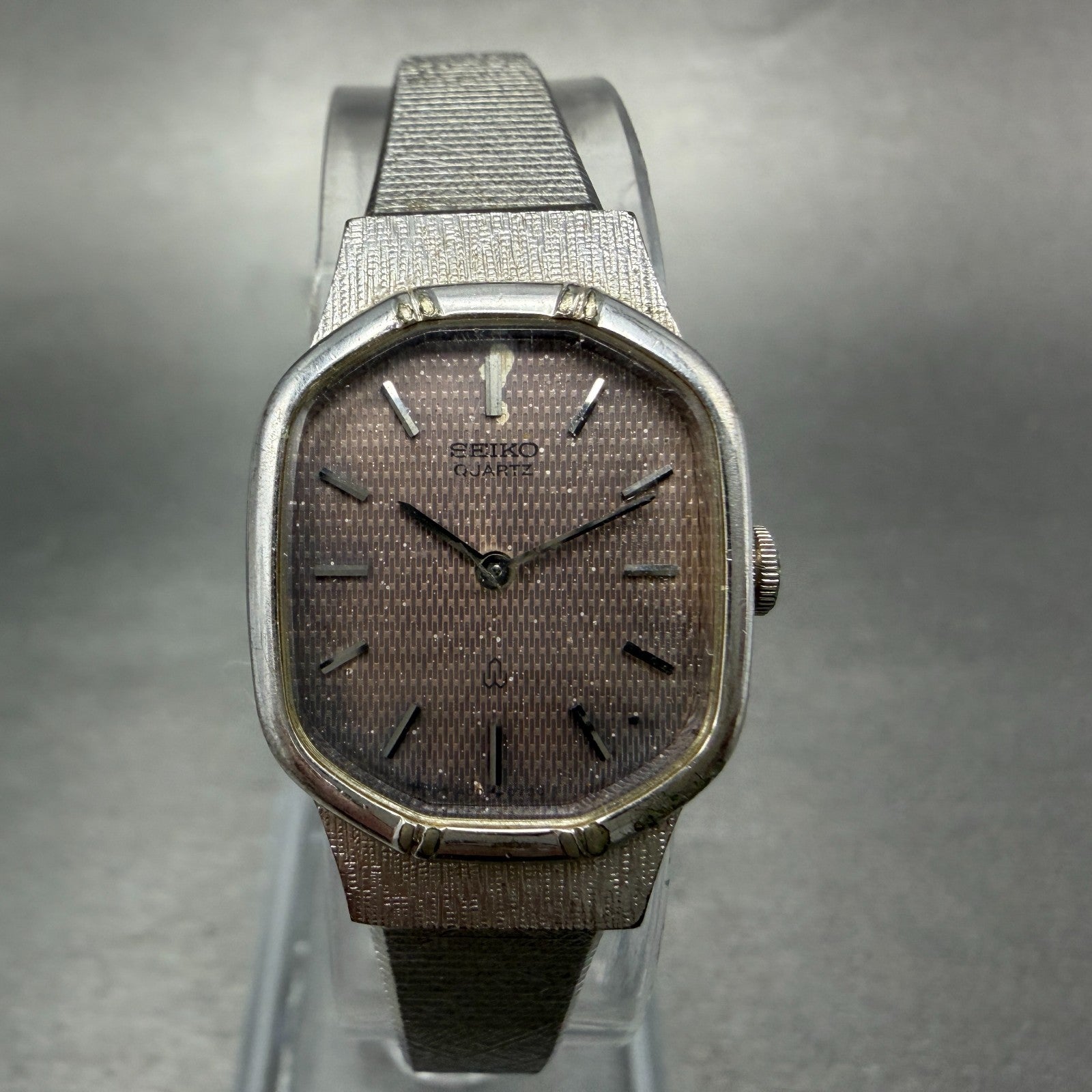 Seiko Watch Women 19mm Silver Dial Silver Tone Octagon 1400-5460 New Battery0