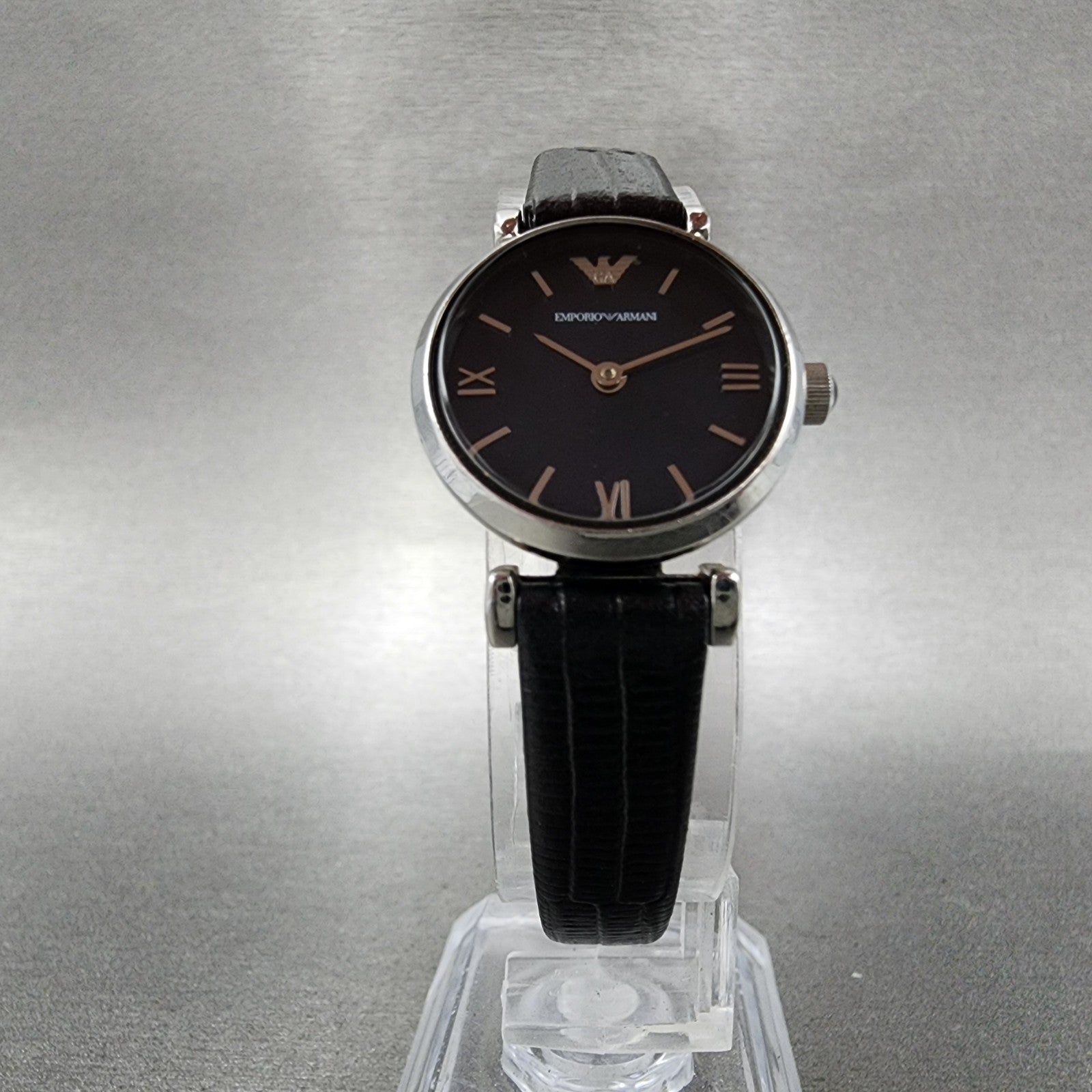 Emporio Armani Watch Women 22mm MOP Dial Steel Round AR1684 New Battery5