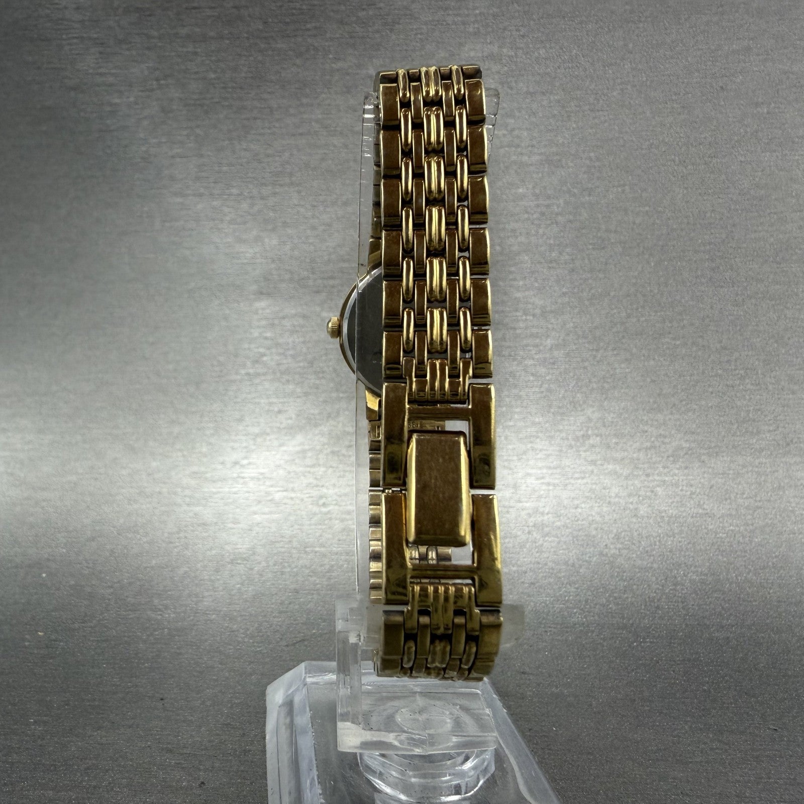 Seiko Watch Women 20mm Champagne Dial Gold Tone Round V400-0368 New Battery7