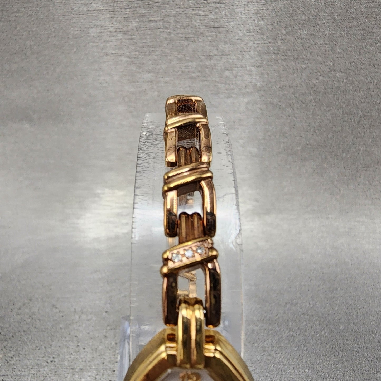 Seiko Watch Women 17mm MOP Dial Gold Tone Octagon 1n000ld0 New Battery5