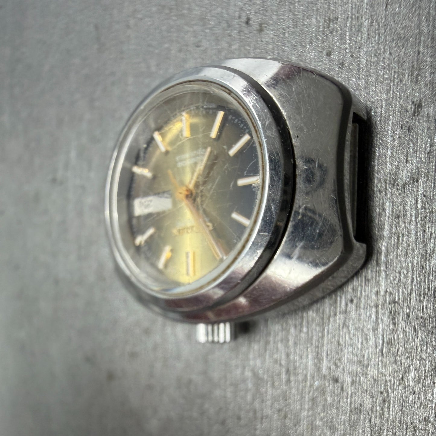 Citizen Automatic Watch Women 26mm Yellow Dial Silver Tone Daydate 4-661311 PART5