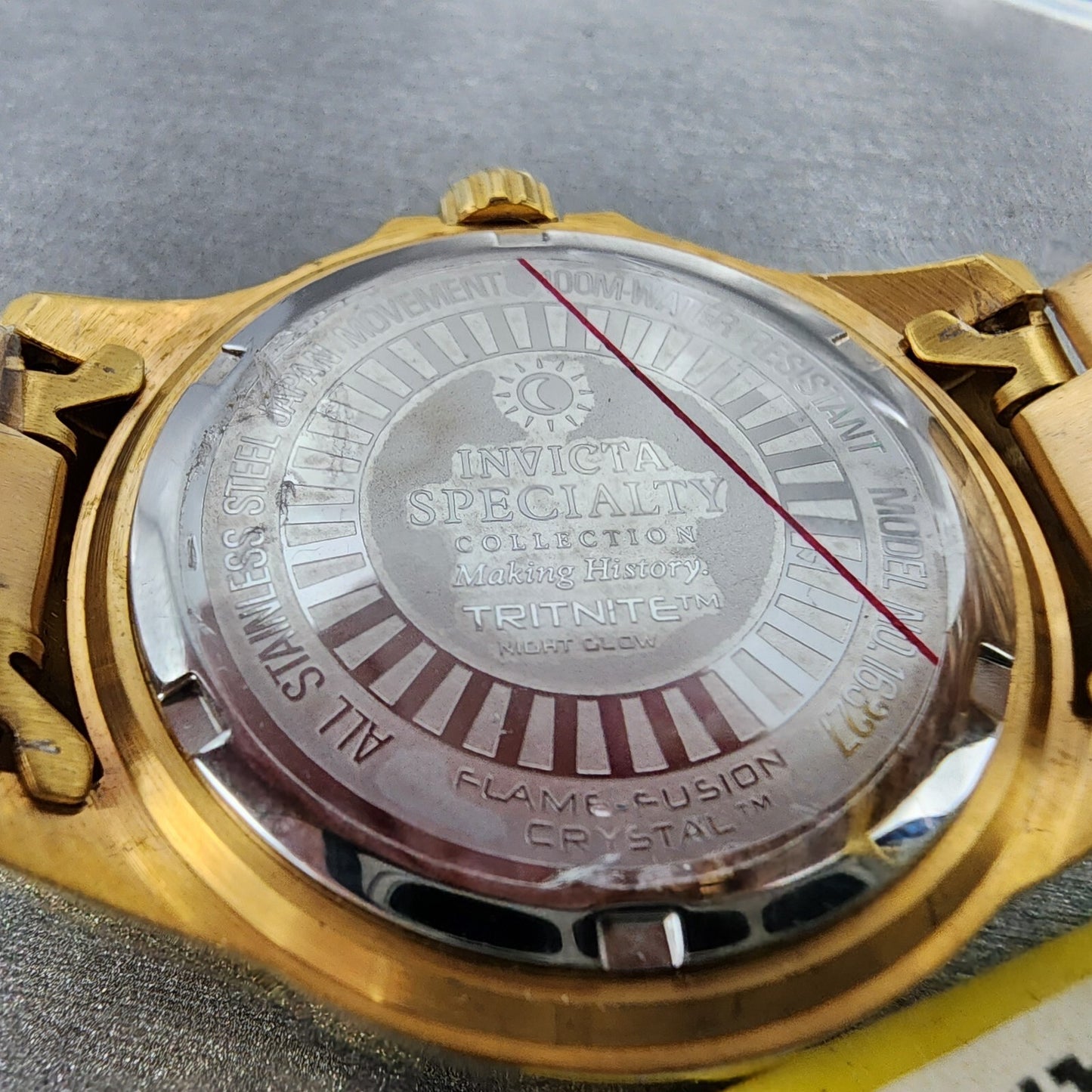 Invicta Angel Watch Women 38mm Gold Dial Gold Tone Date Heart Round New Battery9