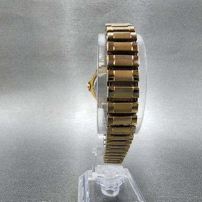 Citizen Watch Women White 27mm Dial Gold Tone Date Round 6010-S37668 New Battery