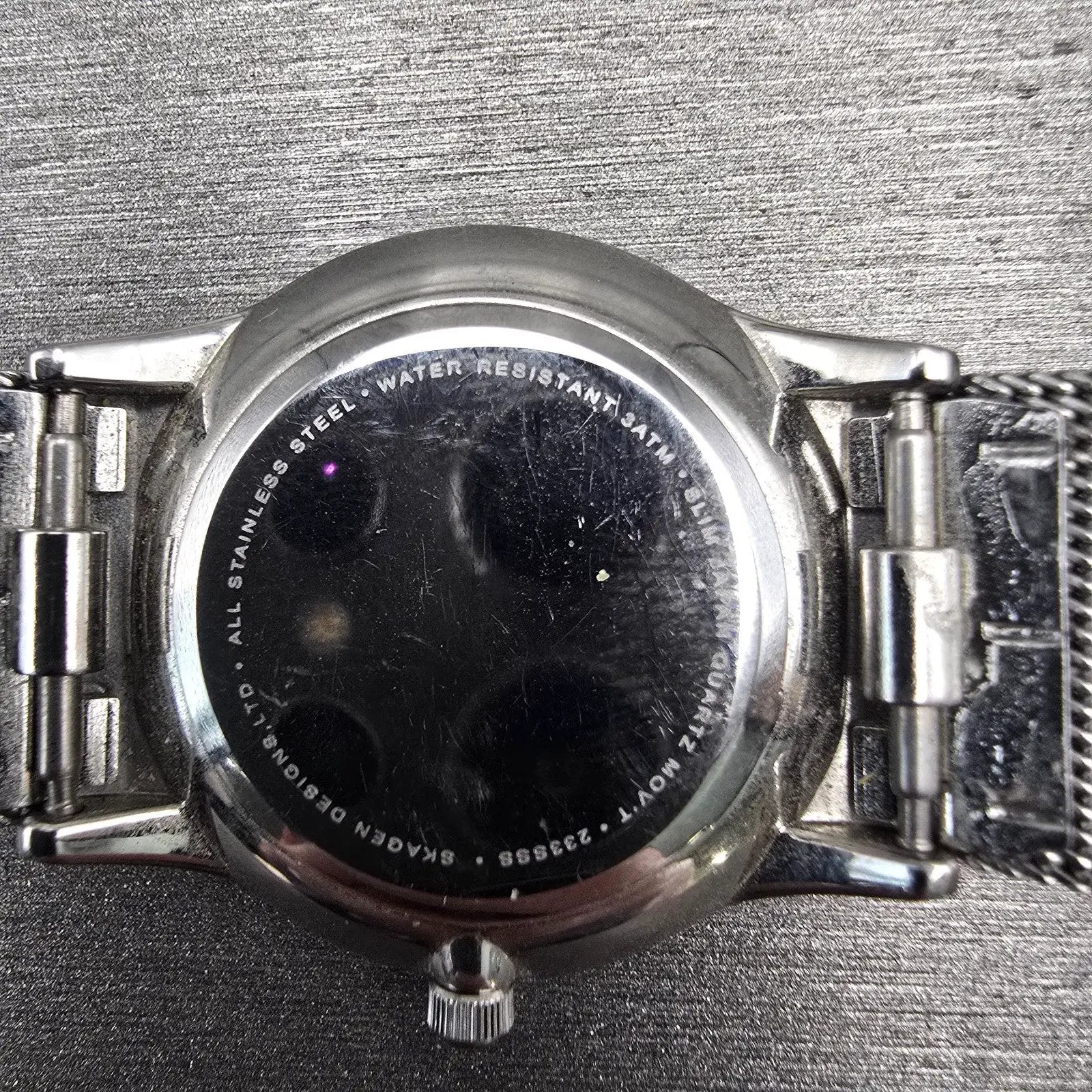 Skagen Denmark Watch Women 28mm Silver Dial Silver Tone Round 233SSS New Battery10