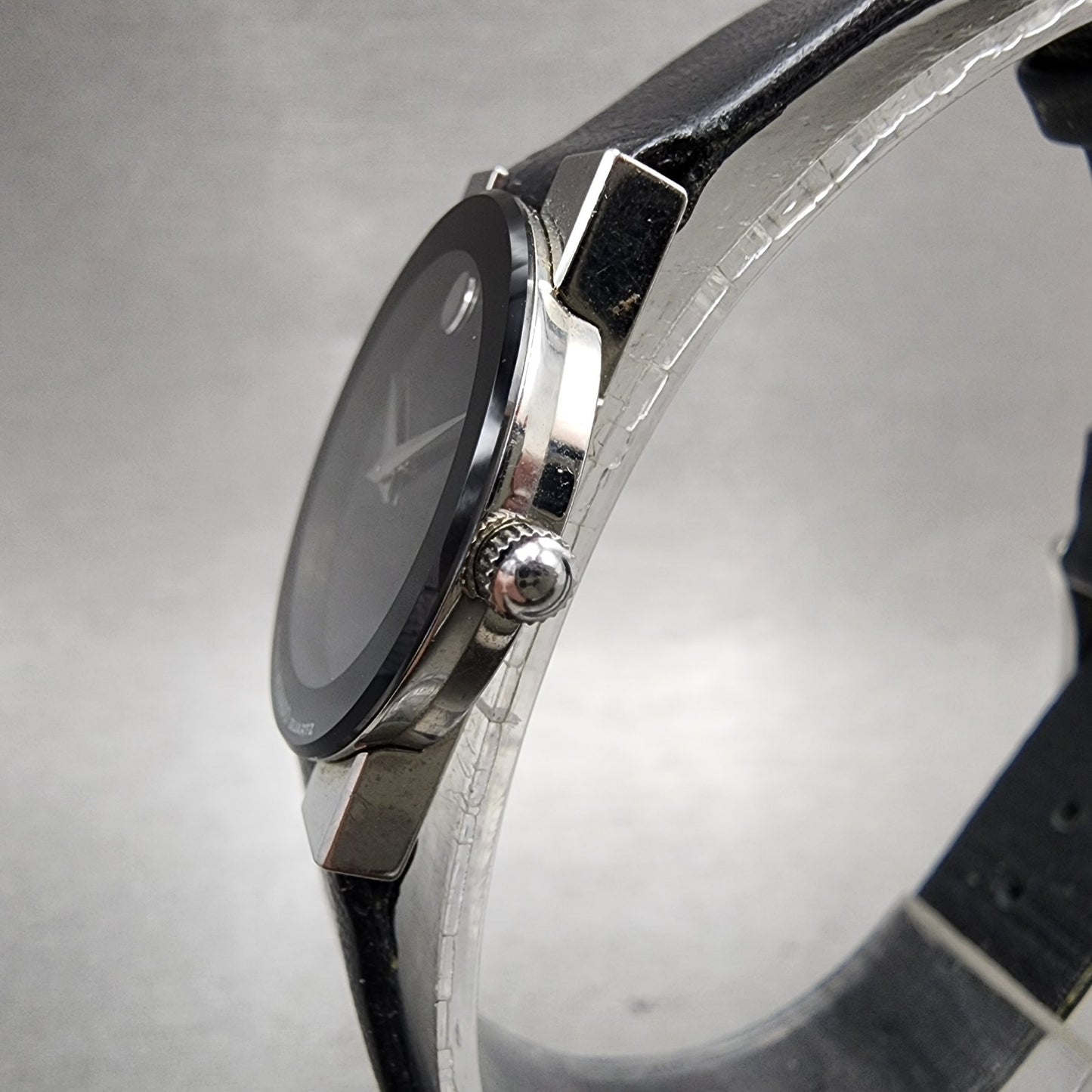 Movado Museum Watch Women 23mm Black Dial Steel Round 84.C1.82 New Battery2
