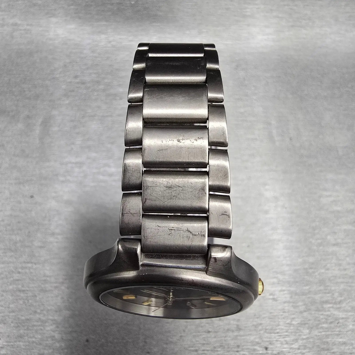 Seiko Titanium Watch Men 37mm Blue Dial Gray Date Round 7N42-8109 New Batt4
