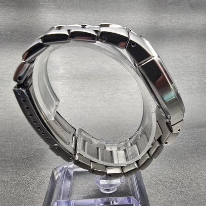 Seiko Pulsar Watch Men 37mm Blue Dial Silver Tone Date Round VX42-X051 New Batt8