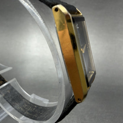 Citizen CQ tank Watch Women 14mm Black Dial Gold Tone 2250-K00535 New Battery3