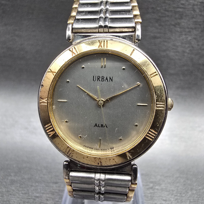 Alba Urban Watch Men 31mm Silver Dial Two Tone Round V301-6140 New Battery0