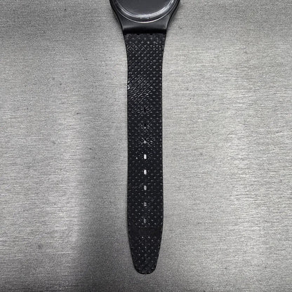 Swatch Color Window Watch Men 34mm Black Dial Black Tone Round GB715 New Battery5