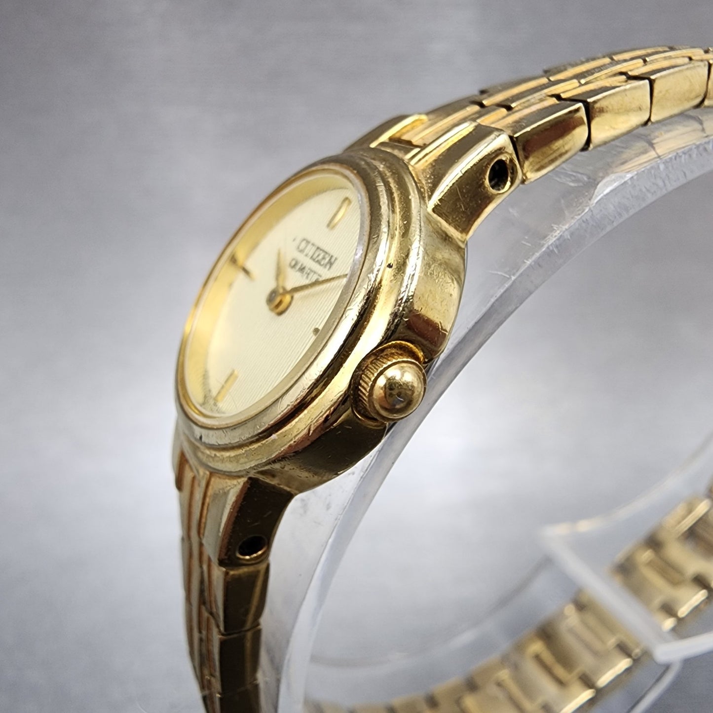 Citizen Watch Women 19mm Champagne Dial Gold Tone 5920S98594 New Battery2