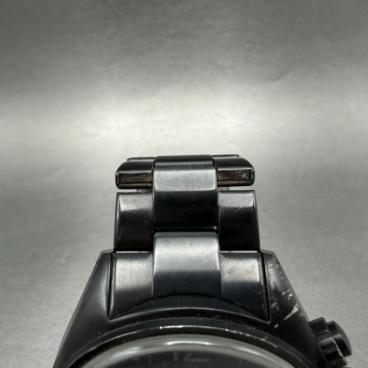 Fossil Flight Chrono Watch Men 46mm Black Dial Black Tone Date Round New Battery4