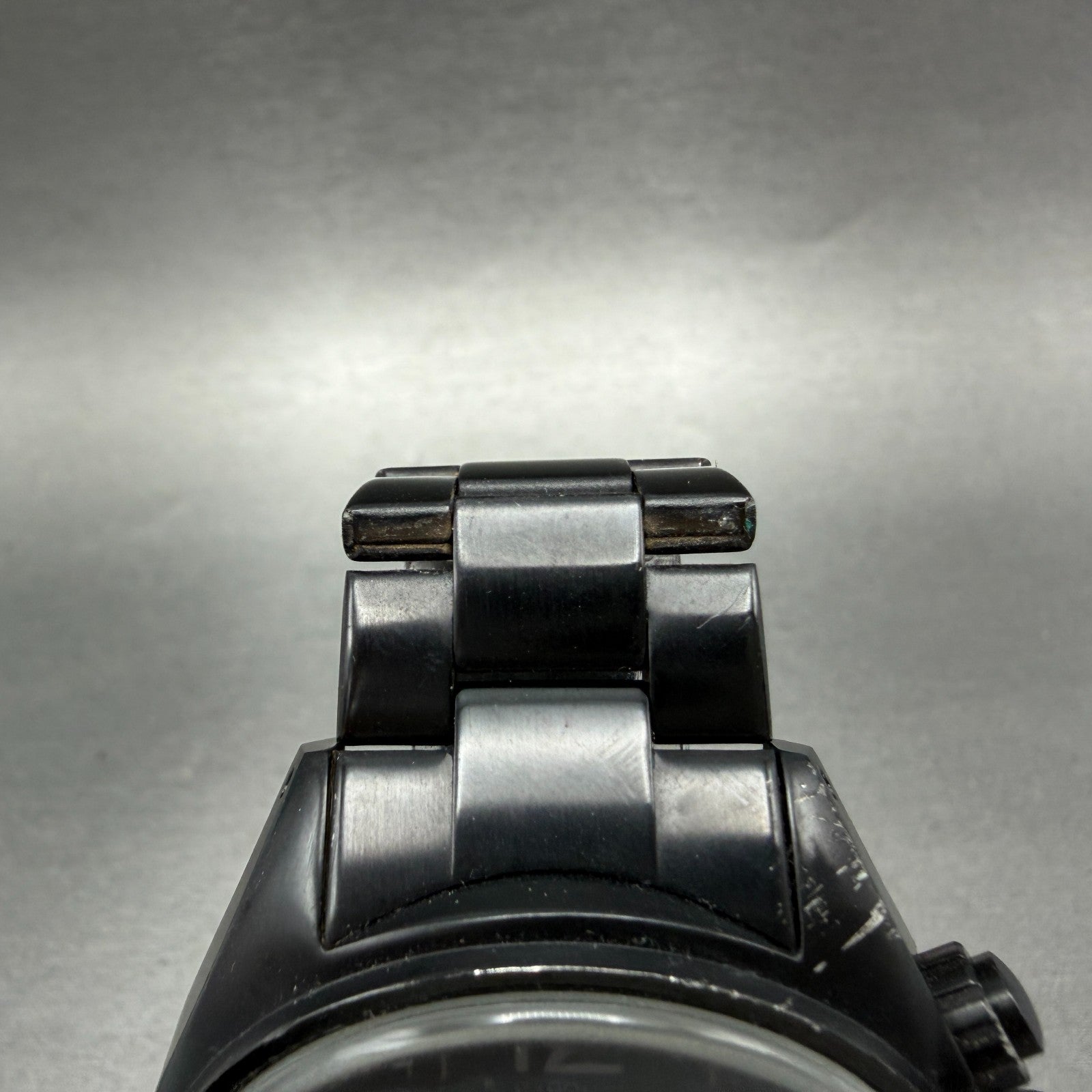 Fossil Flight Chrono Watch Men 46mm Black Dial Black Tone Date Round New Battery4
