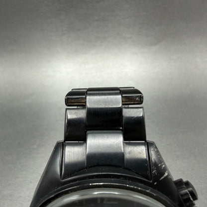 Fossil Flight Chrono Watch Men 46mm Black Dial Black Tone Date Round New Battery4