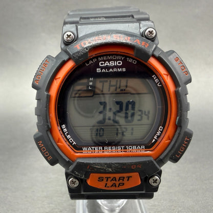 Casio STL-S100H Watch Men 45mm Digital Gray Tone Alarm Chrono Solar Works0