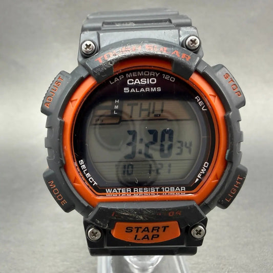 Casio STL-S100H Watch Men 45mm Digital Gray Tone Alarm Chrono Solar Works0