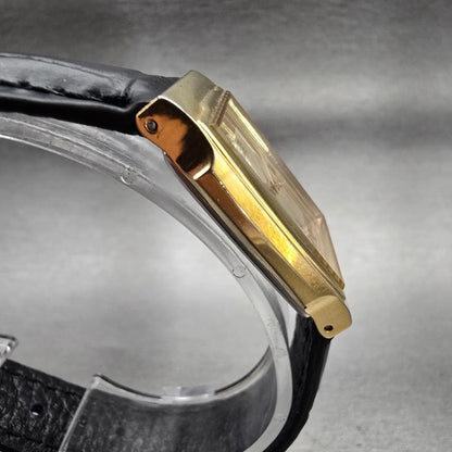 Citizen Watch Men 23mm Gold Dial Gold Tone Rectangle 6031-S10913 New Battery3