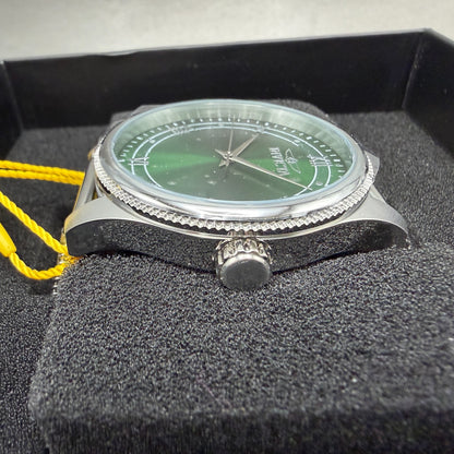 Invicta Celestial Watch Men 43mm Green Dial Silver Round Mesh Band 484825