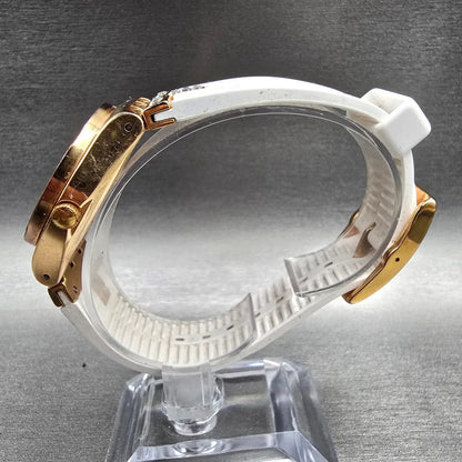 Swatch Irony Fancy Me Pink Gold Watch Women 33mm Gemmed Date YLG403 New Battery6
