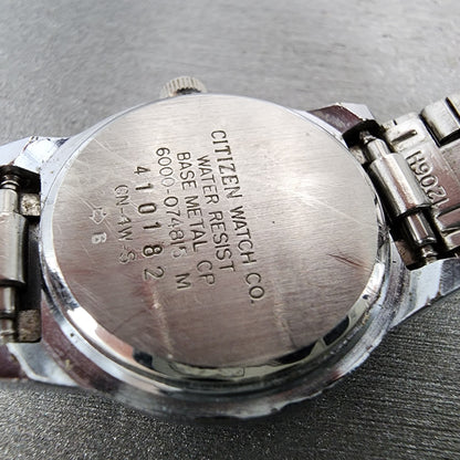 Citizen CQ Watch Women 25mm Silver Dial Silver Tone Daydate 6000074815 New Batt9