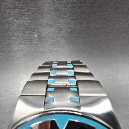 Android Bioluminescence Skeleton Automatic Watch Men 48mm Blue Dial Steel Runs4