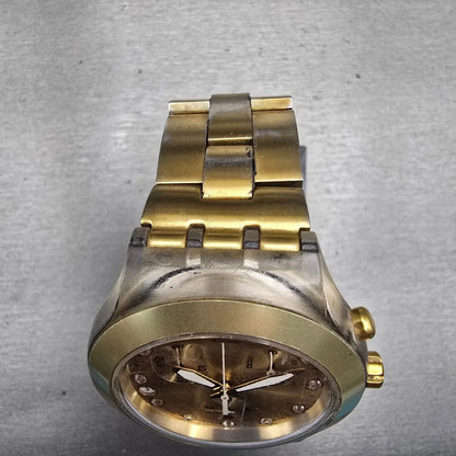 Swatch Irony Diaphane Full Blooded Gold Watch Men Chronograph SVCK4032G New Batt4