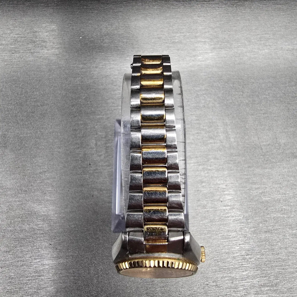 Seiko SQ Watch Women 24mm Silver Dial Two Tone Daydate Round 8523-0059 New BattG4