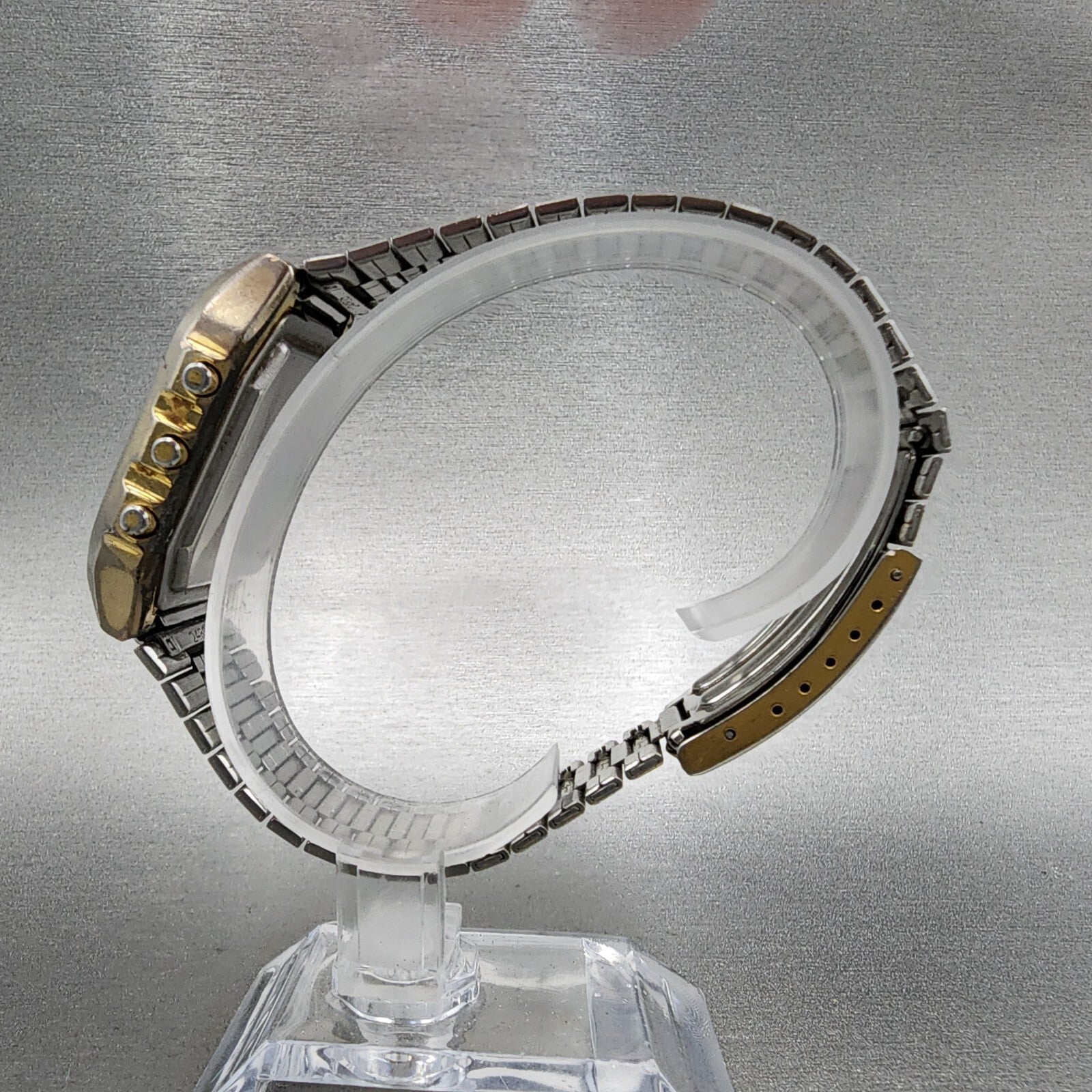 Citizen Robot Space Watch Men 33mm Analog Digital Gold Tone Rectangle READ!!! B17